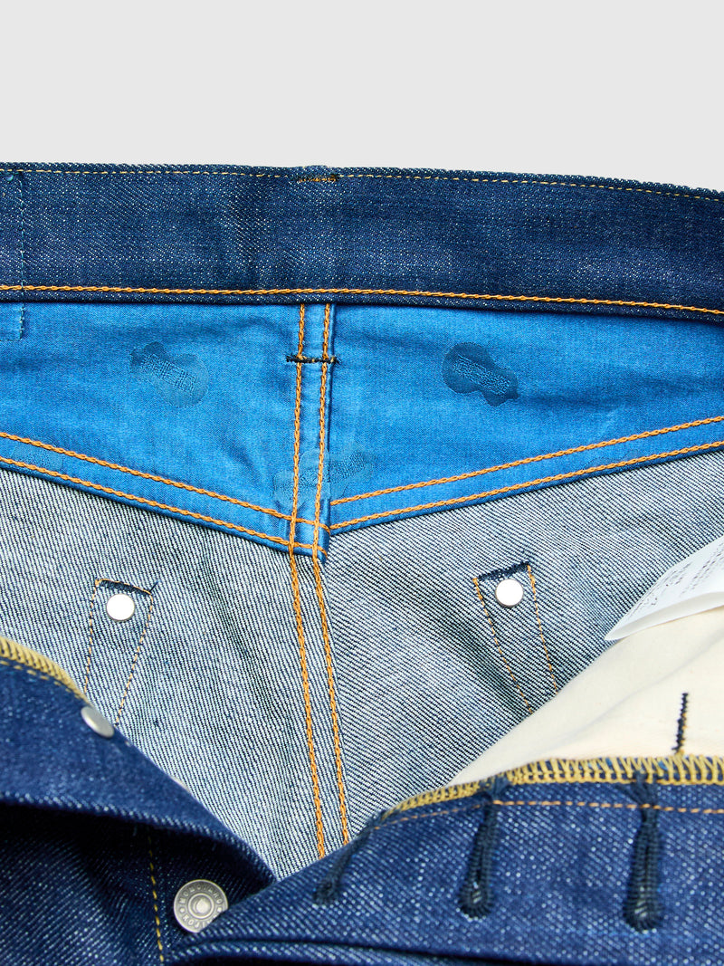 0605-AI "Natural Indigo Aizome" 13.5oz Selvedge Denim - Natural Tapered Fit