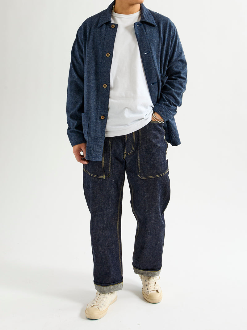 14oz Selvedge Denim Fall Leaf R Stream Pants in Indigo