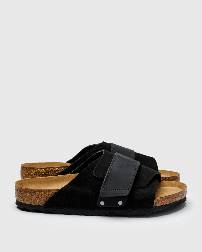 Kyoto Sandal in Black Suede Roughout