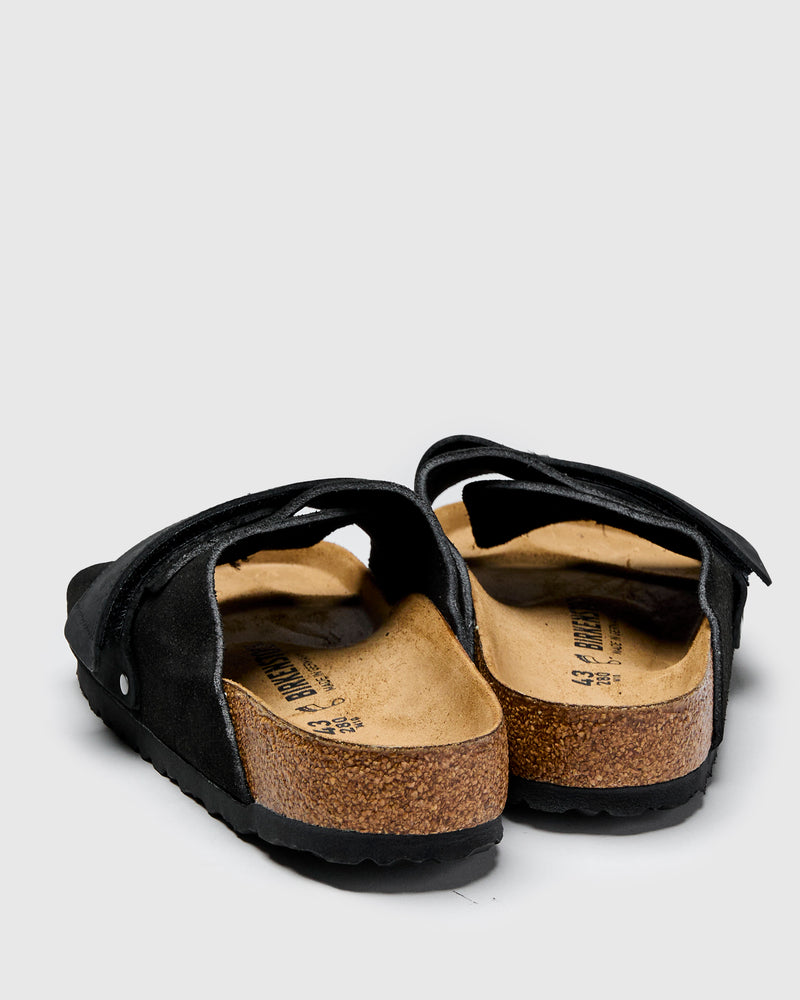 Kyoto Sandal in Black Suede Roughout