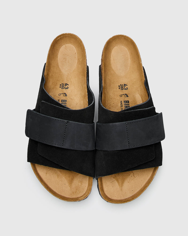 Kyoto Sandal in Black Suede Roughout