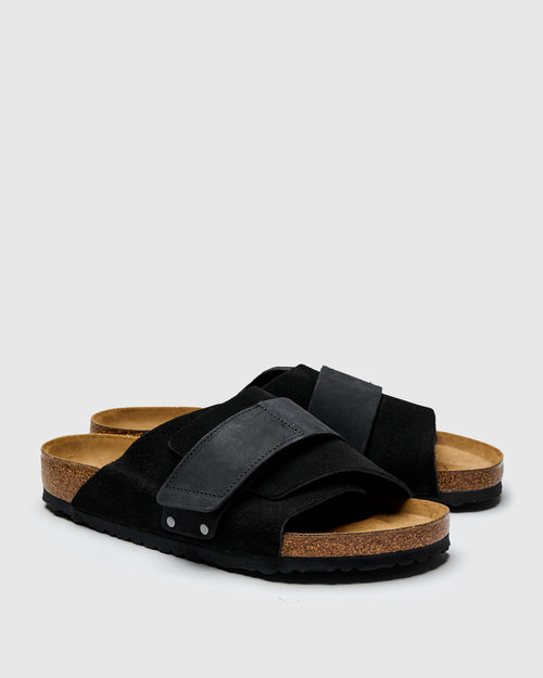 Kyoto Sandal in Black Suede Roughout