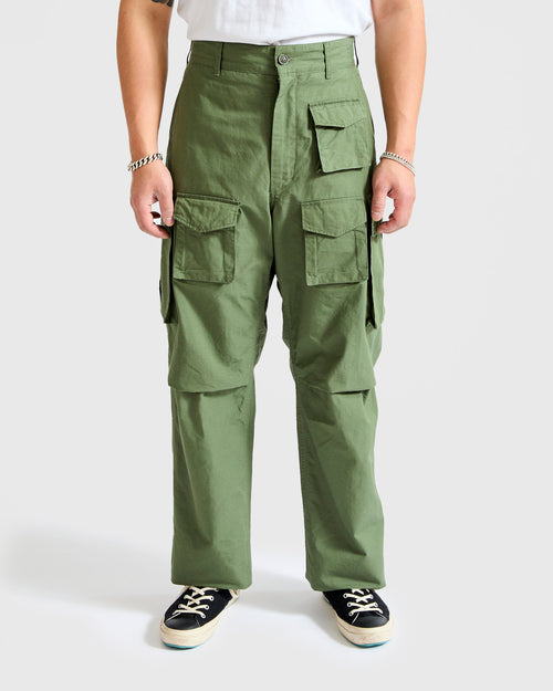 Cotton Ripstop FA Flight Cargo Pants in Olive