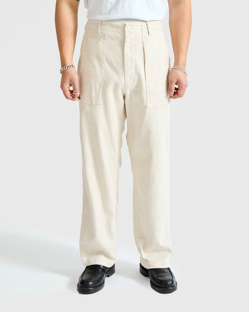 Fatigue Pants in Natural Cotton Linen Java Cloth