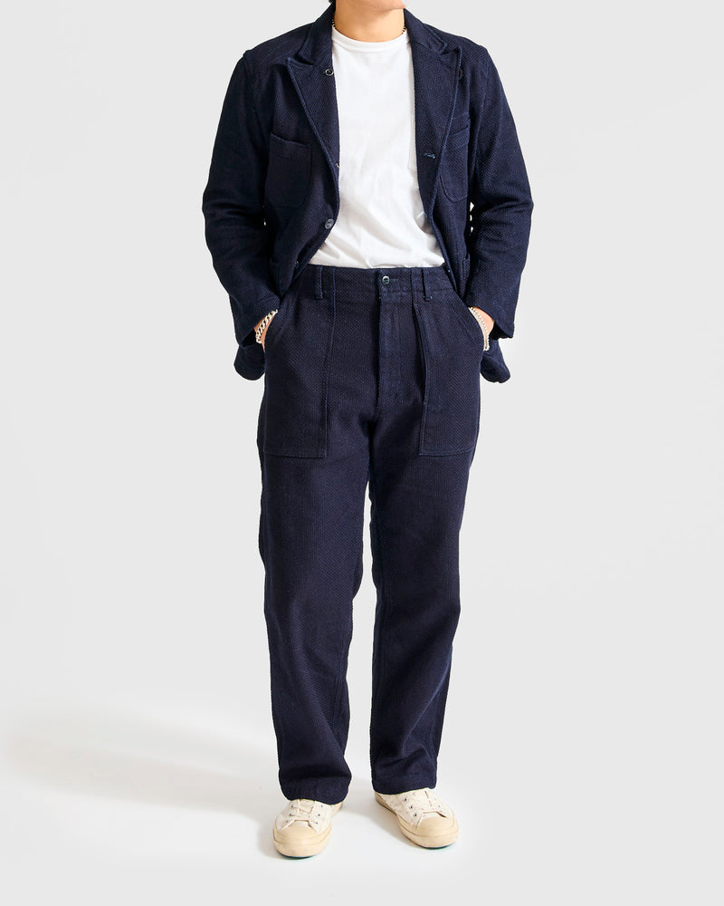 "No-Gi" Fatigue Pants in Indigo Heavyweight Sashiko