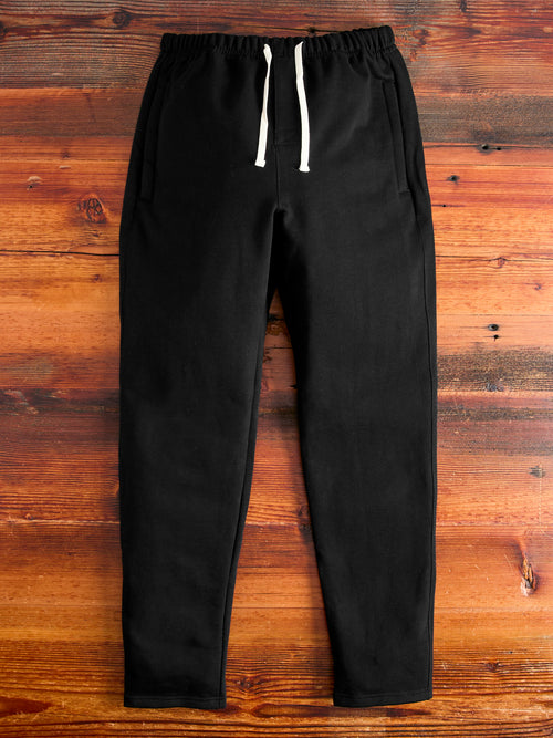 3S50 "Good Originals" Heavyweight Loopwheel Sweatpants in Deep Black