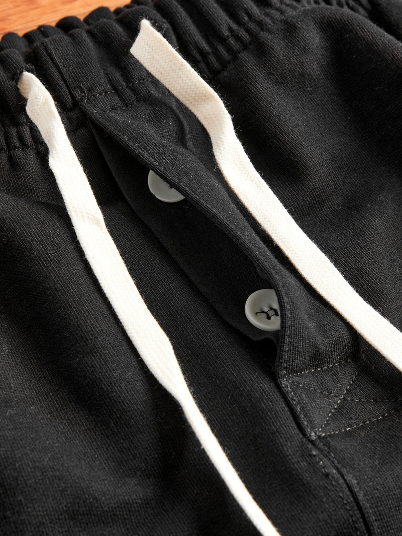 3S50 "Good Originals" Heavyweight Loopwheel Sweatpants in Deep Black