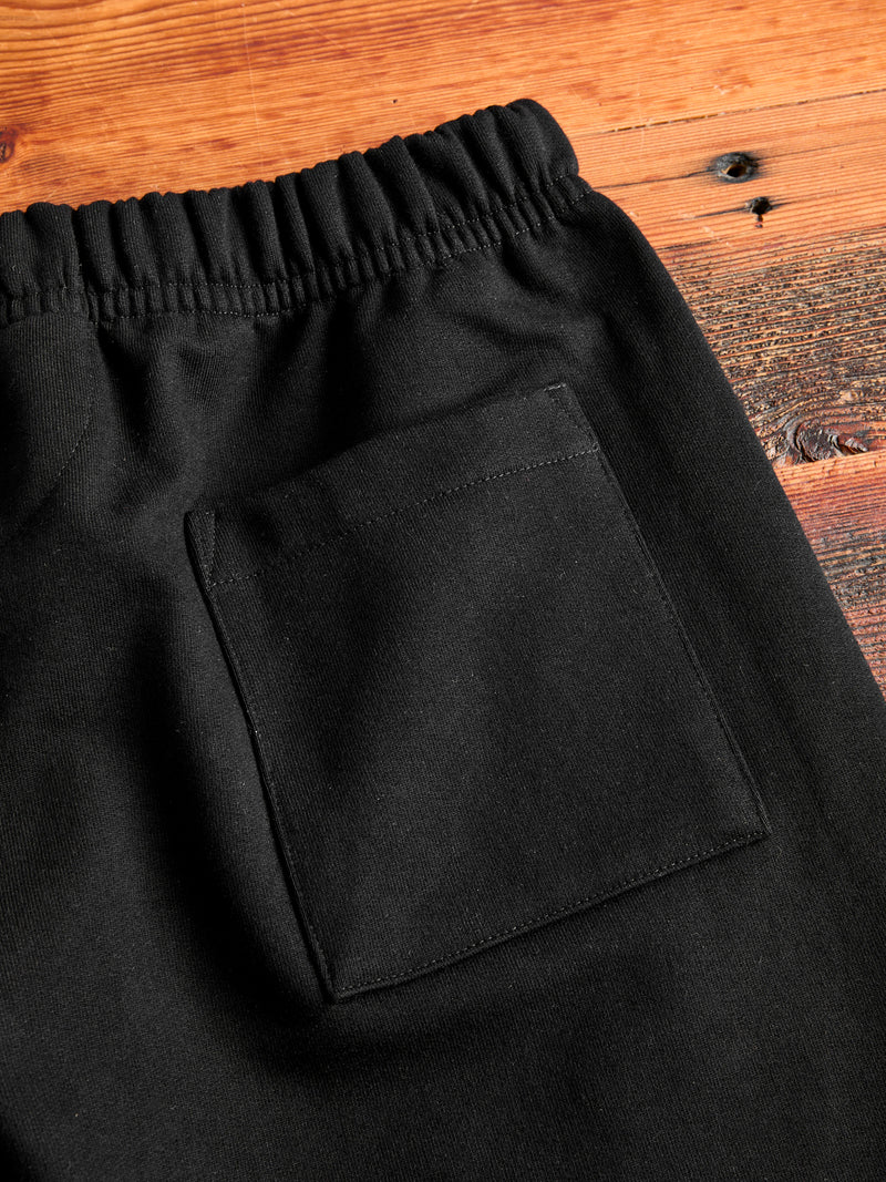 3S50 "Good Originals" Heavyweight Loopwheel Sweatpants in Deep Black