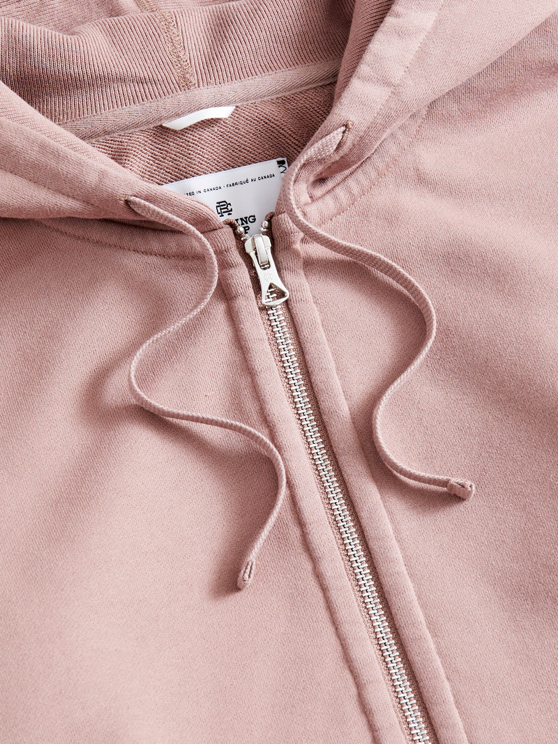 Zip Hoodie in Desert Rose