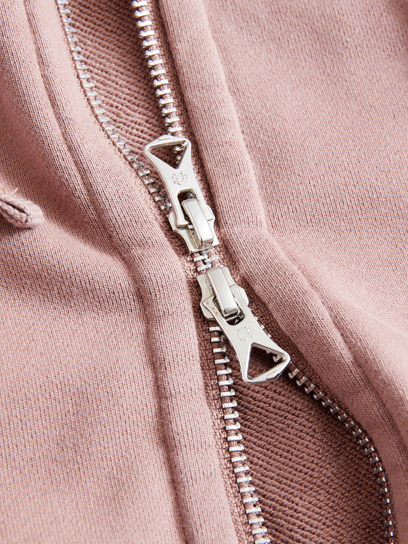 Zip Hoodie in Desert Rose