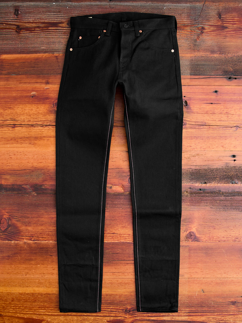 0306-B 15.7oz Black Selvedge Denim - Tight Tapered Fit