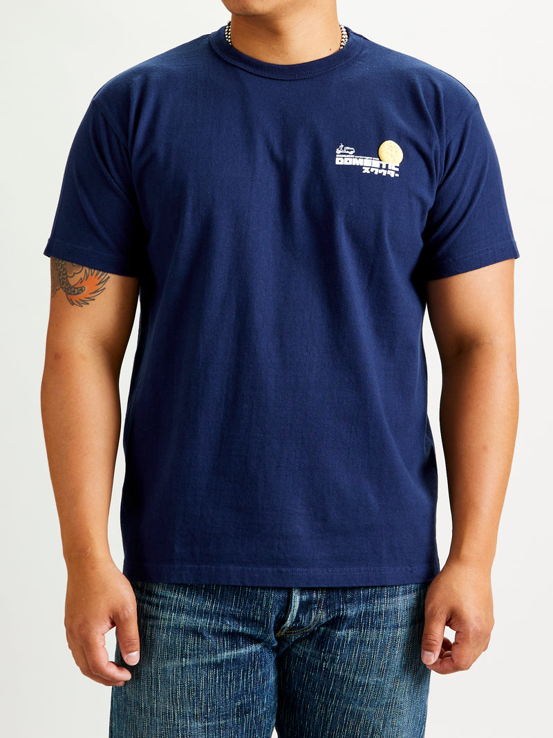 "Rabbit" Heavyweight T-Shirt in Navy