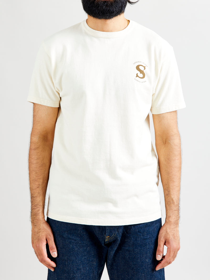 "Ranji" Inlay Loopwheel T-Shirt in Ivory