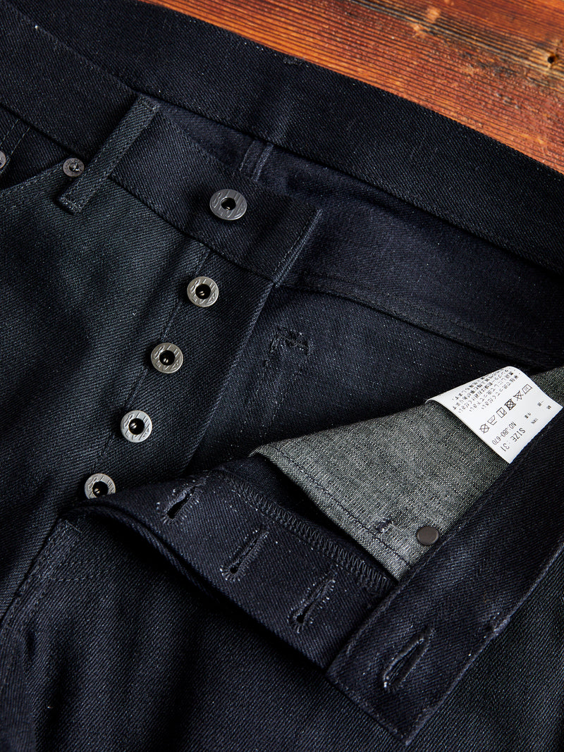 JBO-670 16oz Black Selvedge Denim - High Tapered