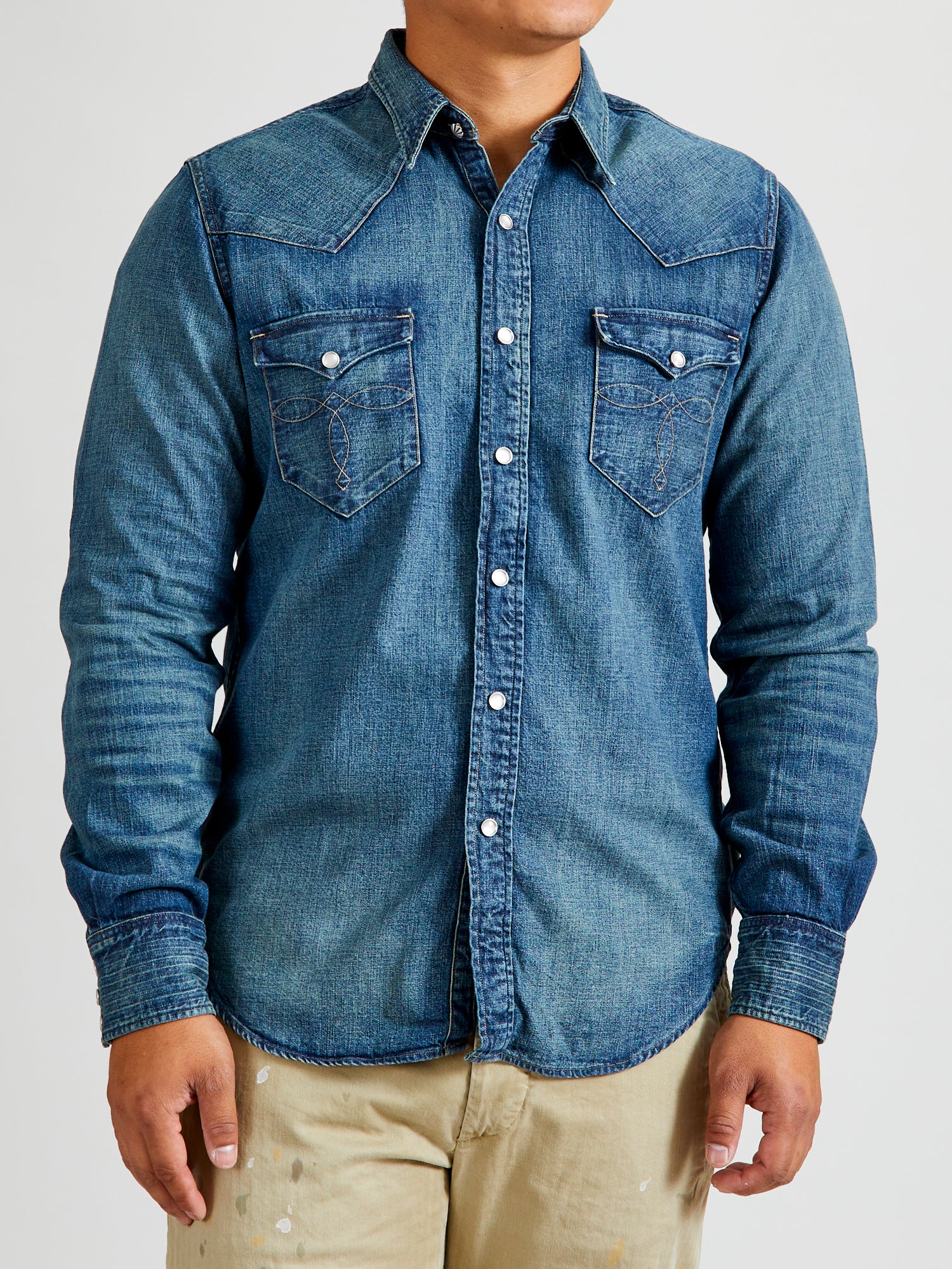 Buffalo Western Workshirt in Dark Wash – Blue Owl Workshop