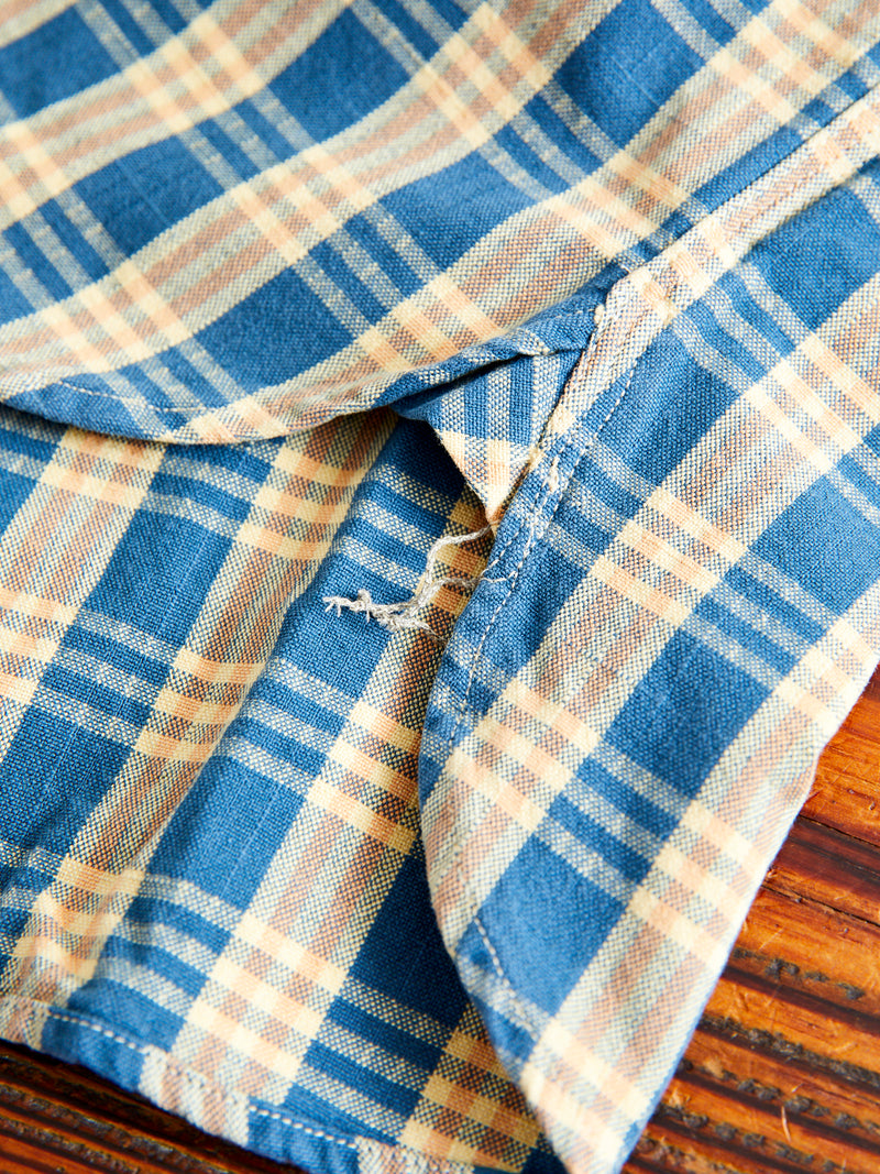 Matlock Plaid Workshirt in Blue Yellow