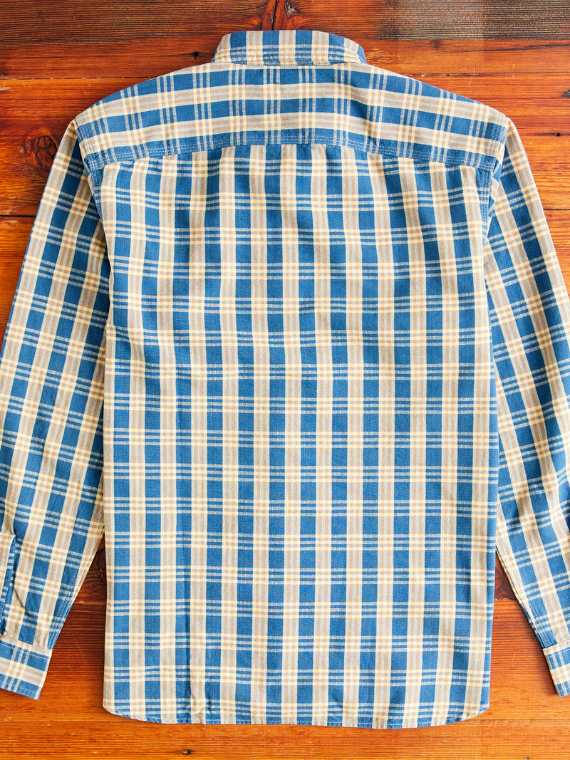 Matlock Plaid Workshirt in Blue Yellow