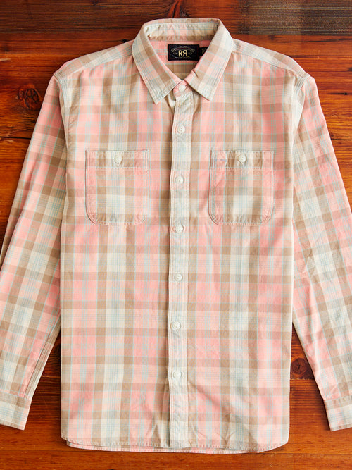 Farrell Plaid Workshirt in Pink Multi