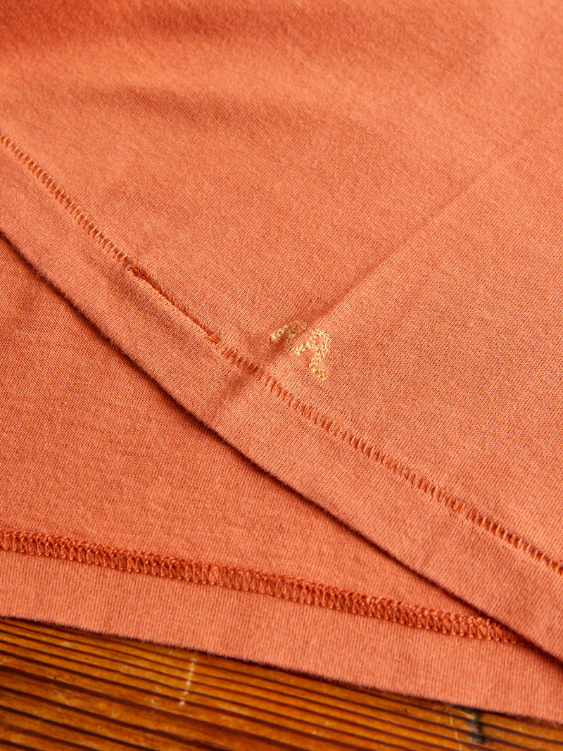 Vintage Knit Pocket T-Shirt in Orange