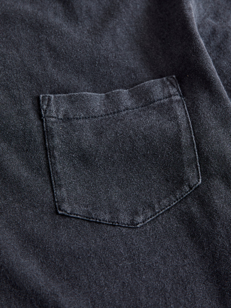 Slub Jersey Pocket T-Shirt in Black Indigo