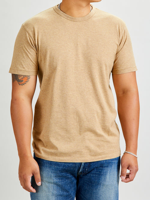 Vintage Knit T-Shirt in Khaki Heather