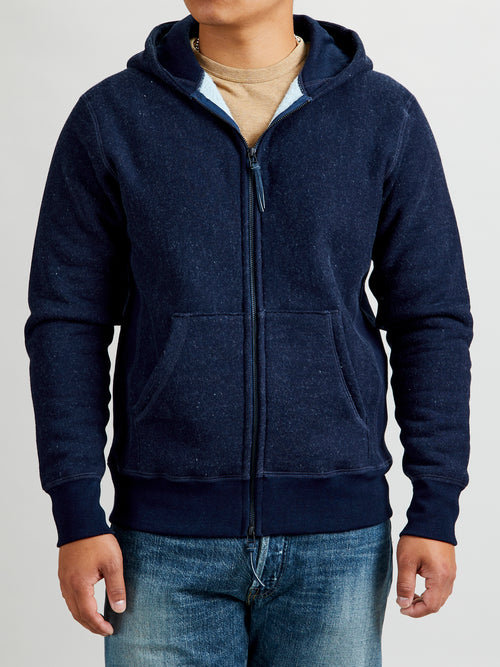 Heavyweight Zip Hoodie in Indigo