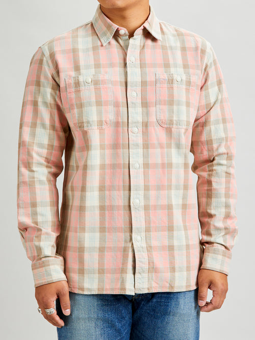 Farrell Plaid Workshirt in Pink Multi