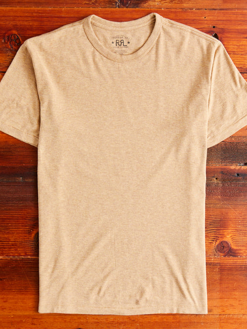 Vintage Knit T-Shirt in Khaki Heather