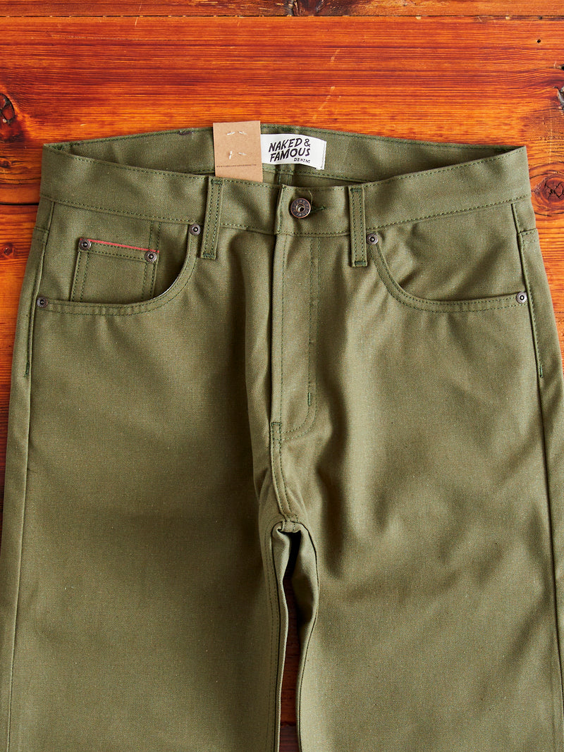 10oz Selvedge Army Green Duck Canvas - Easy Guy Fit