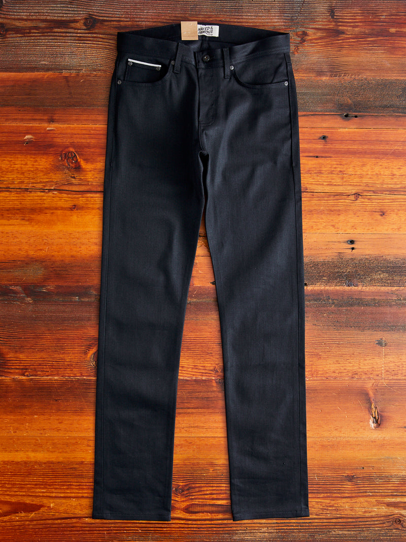 "Black Cobra Stretch" 12oz Selvedge Denim - Weird Guy Fit