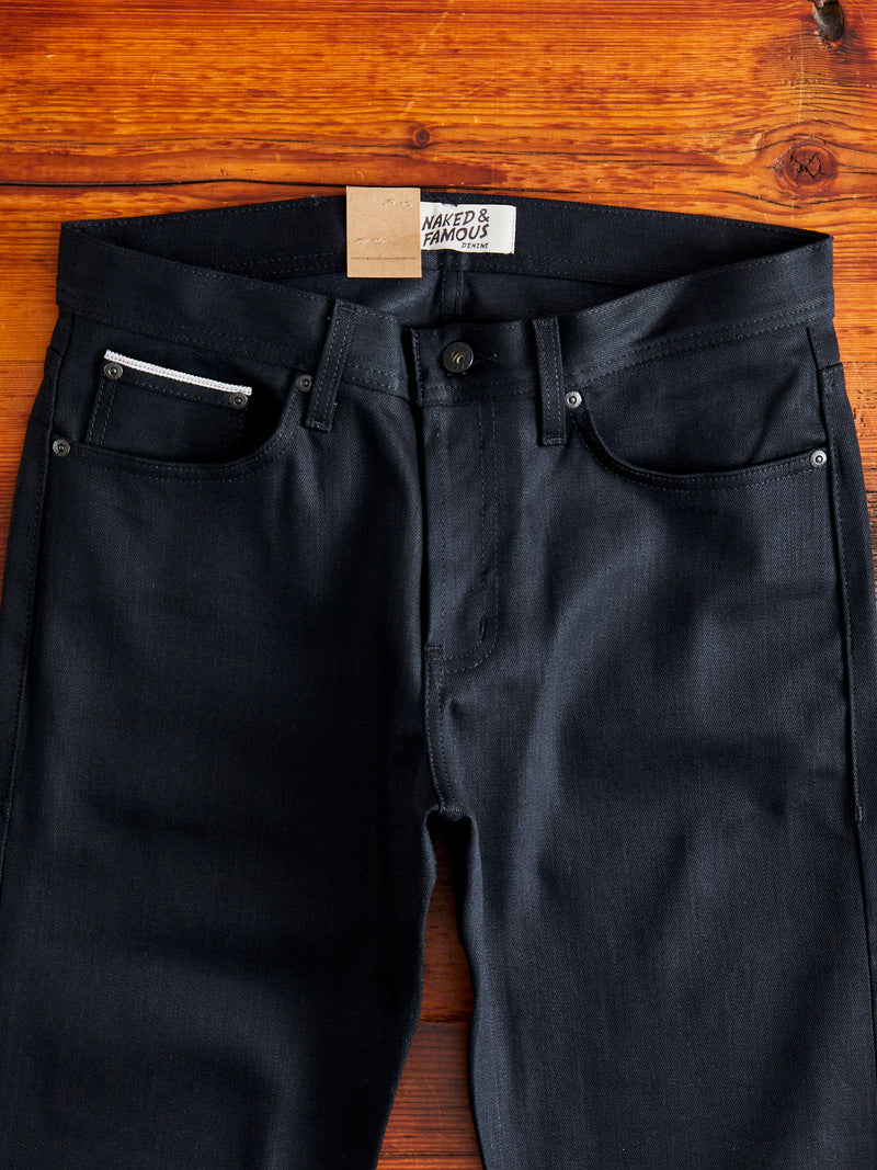 "Black Cobra Stretch" 12oz Selvedge Denim - Weird Guy Fit