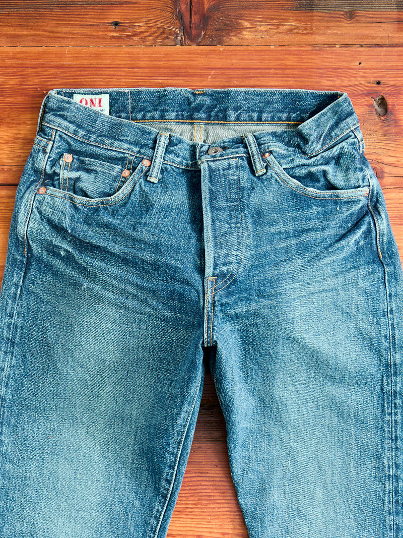 246-USED "Ishikawadai" 15oz Washed Selvedge Denim - Clean Straight Fit