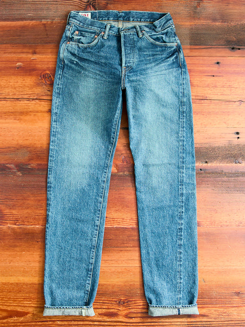 246-USED "Ishikawadai" 15oz Washed Selvedge Denim - Clean Straight Fit