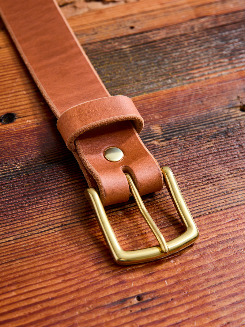 Essential Belt in Cognac Auburn