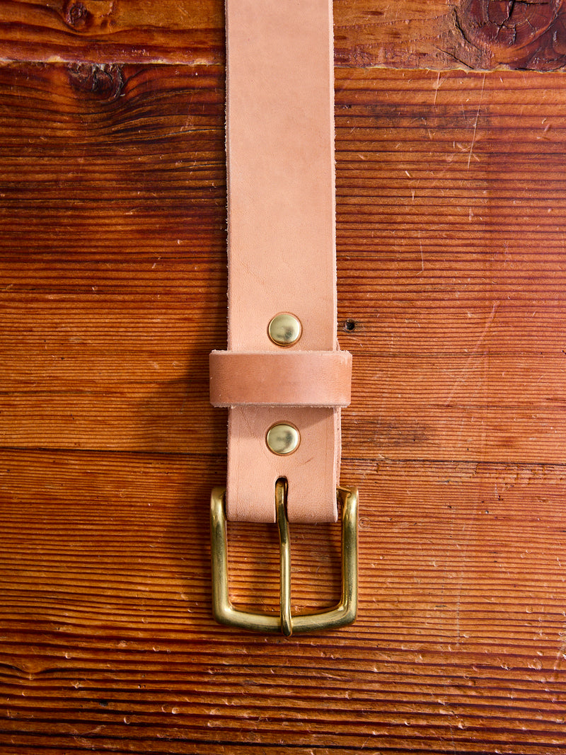 Essential Belt in Natural Horsehide