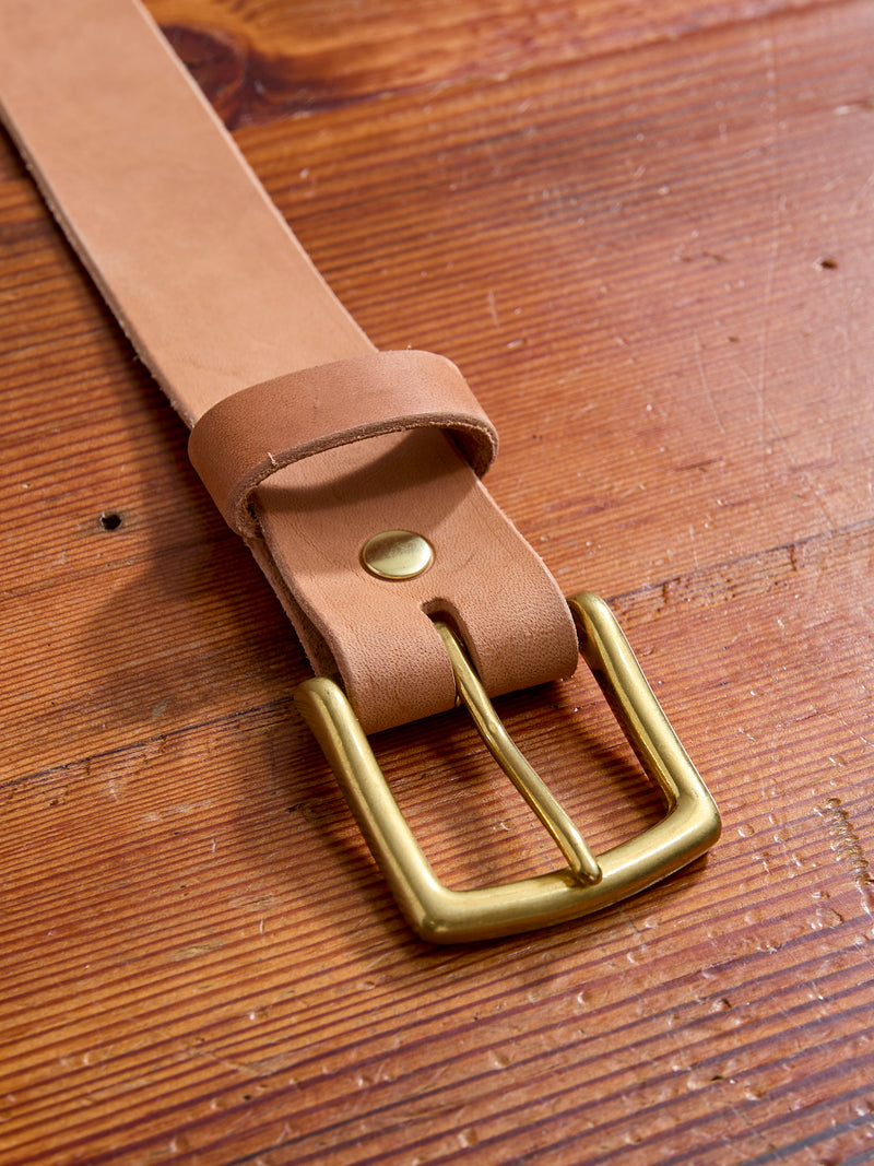 Essential Belt in Natural Horsehide