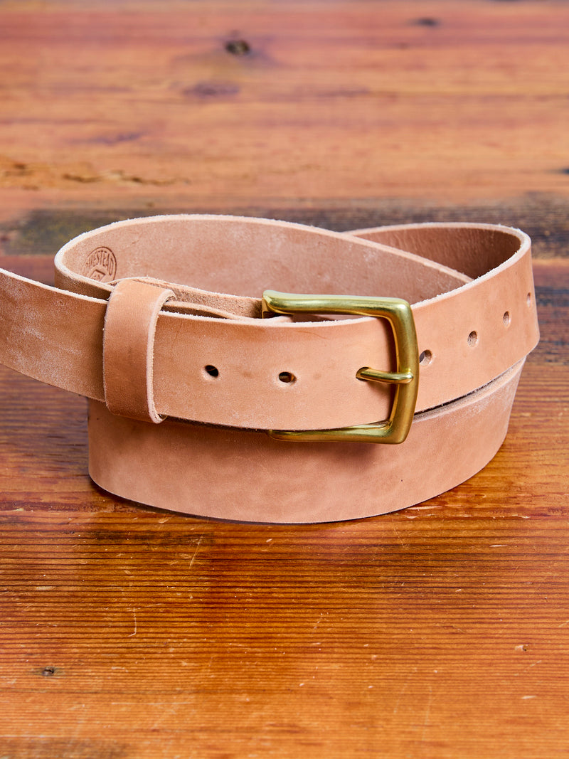 Essential Belt in Natural Horsehide