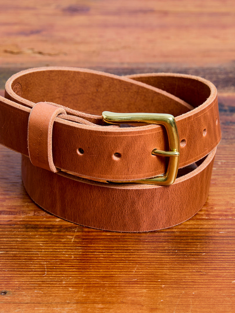 Essential Belt in Cognac Auburn