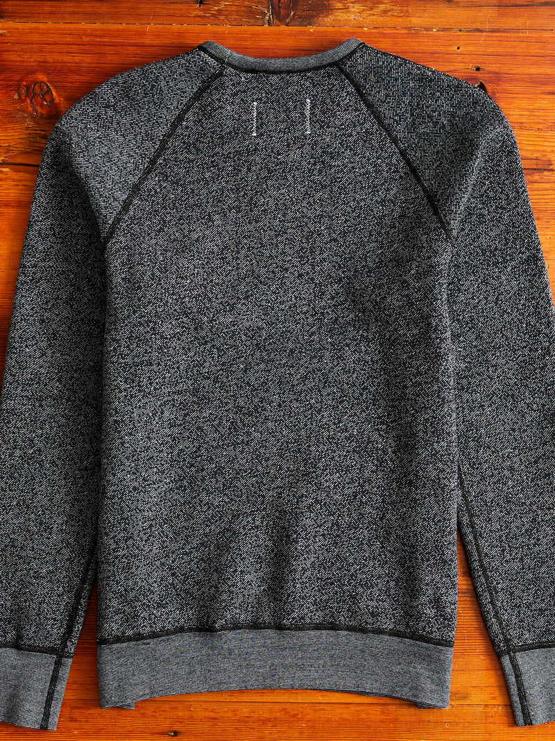 "Tiger Fleece" Crewneck Sweater in Black