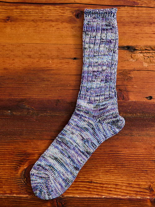 Melange Crew Sock in Arctic Purple