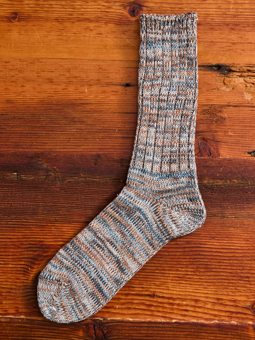 Melange Crew Sock in Driftwood