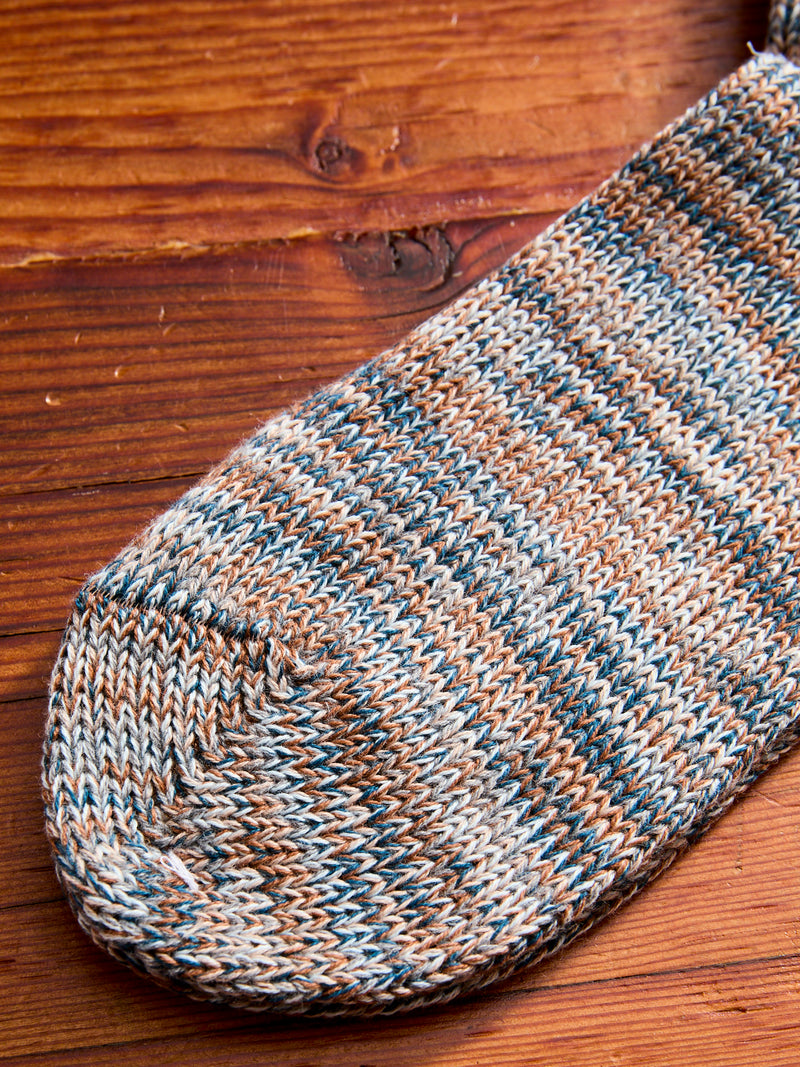 Melange Crew Sock in Driftwood