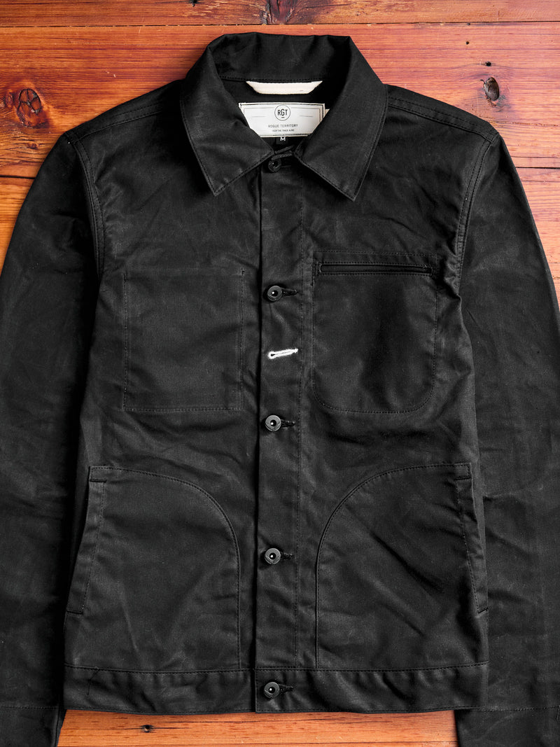 Waxed Canvas Ridgeline Supply Jacket in Black