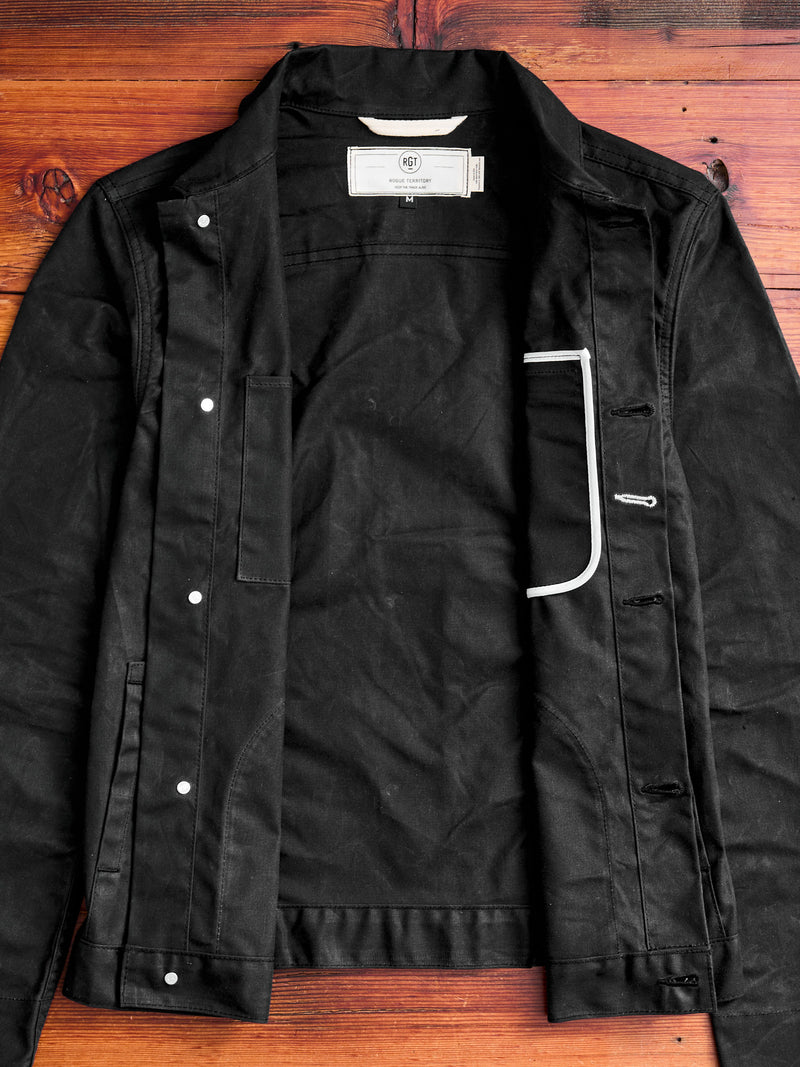 Waxed Canvas Ridgeline Supply Jacket in Black