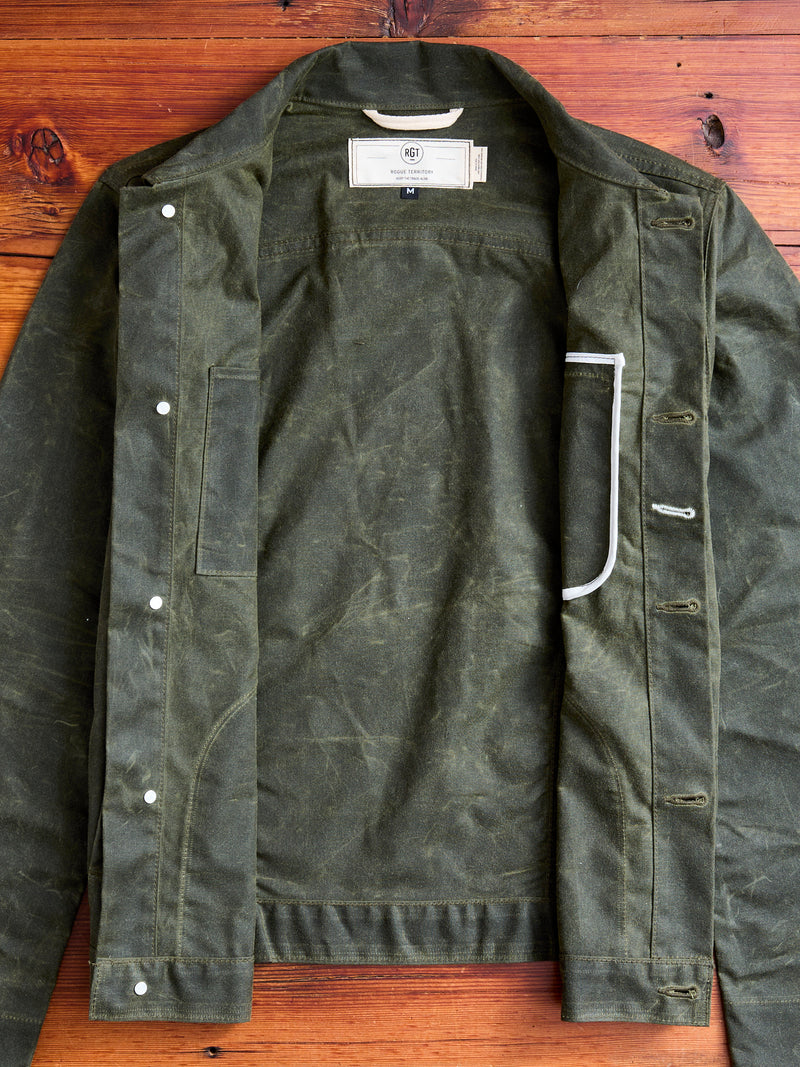 Waxed Canvas Ridgeline Supply Jacket in Olive