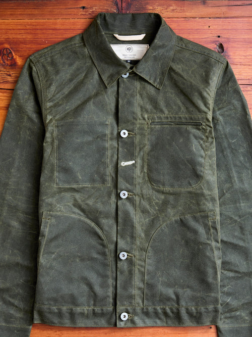 Waxed Canvas Ridgeline Supply Jacket in Olive