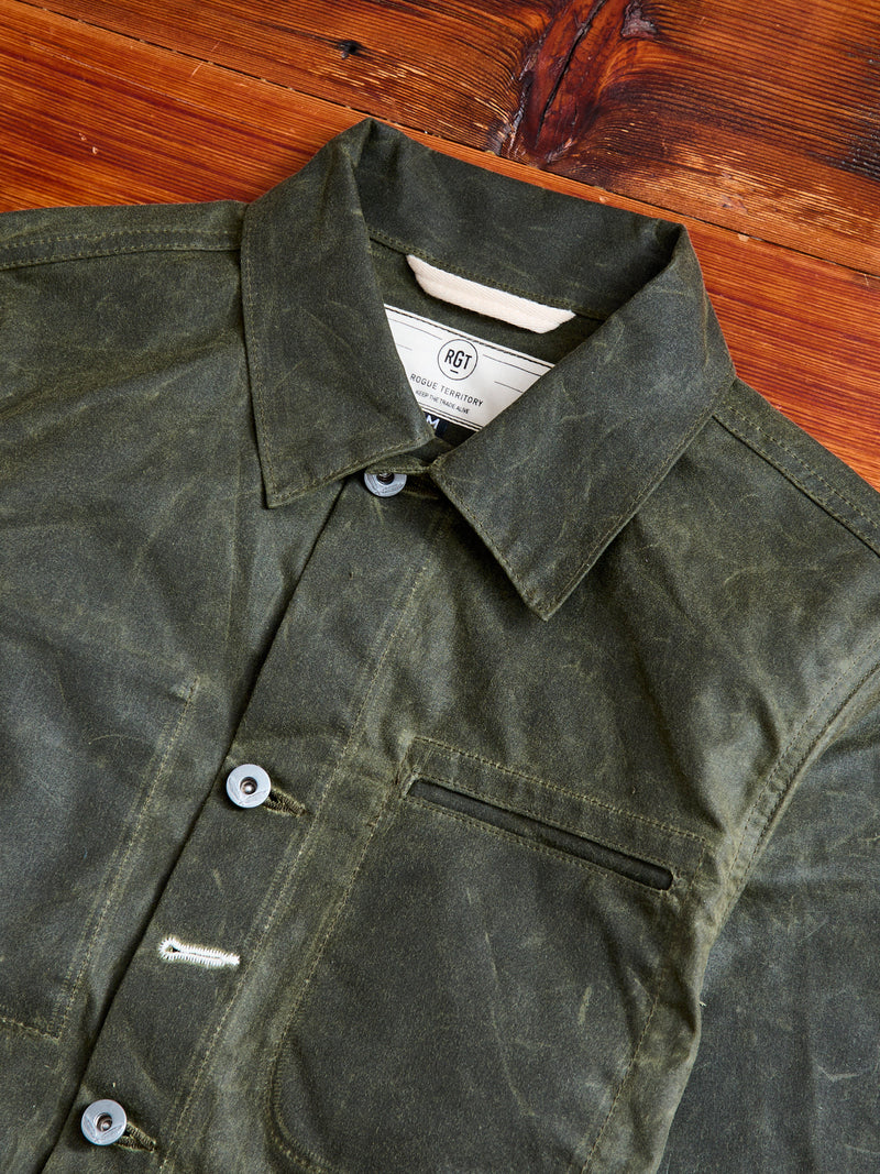 Waxed Canvas Ridgeline Supply Jacket in Olive