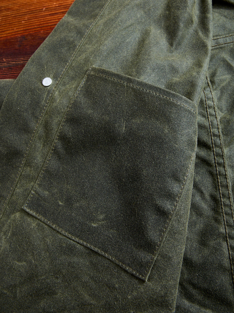 Waxed Canvas Ridgeline Supply Jacket in Olive