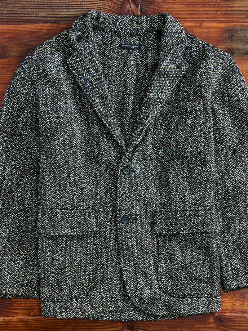 Homespun Loiter Jacket in Brown Black Wool