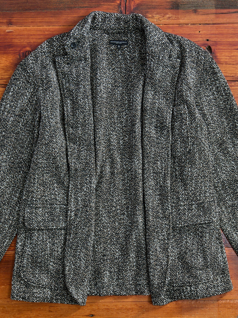 Homespun Loiter Jacket in Brown Black Wool